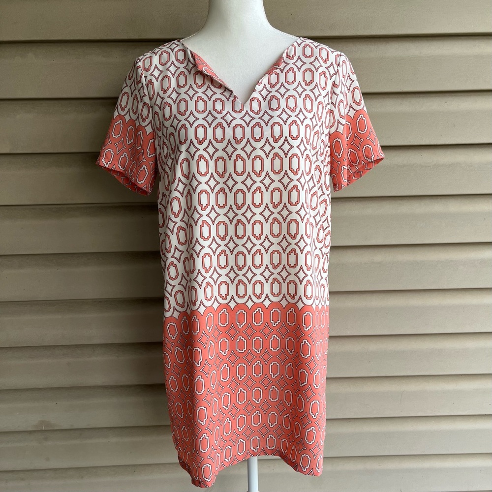 •Under Skies• Geometric Patterned Shift Dress - Size Medium